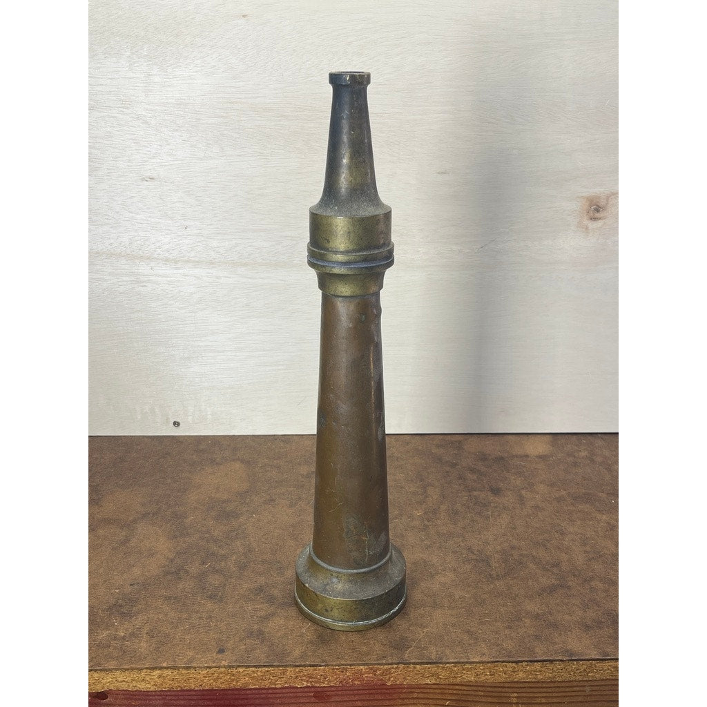 Vintage Brass Fire Hose Nozzle Firefighting Decor