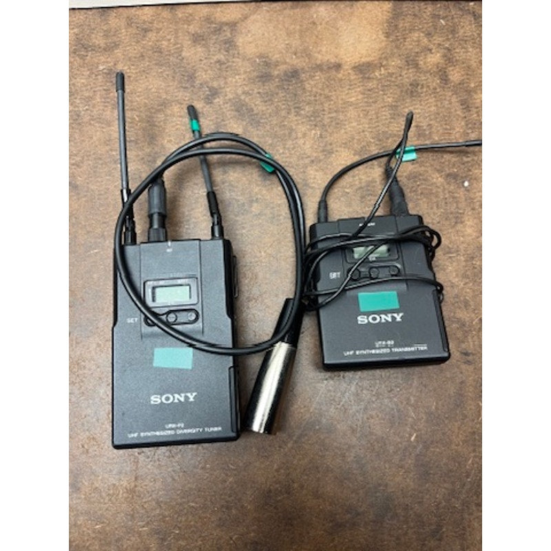 Pair Sony UWP URX-P2 UTX-B2 Wireless Mic Sets Tested Working