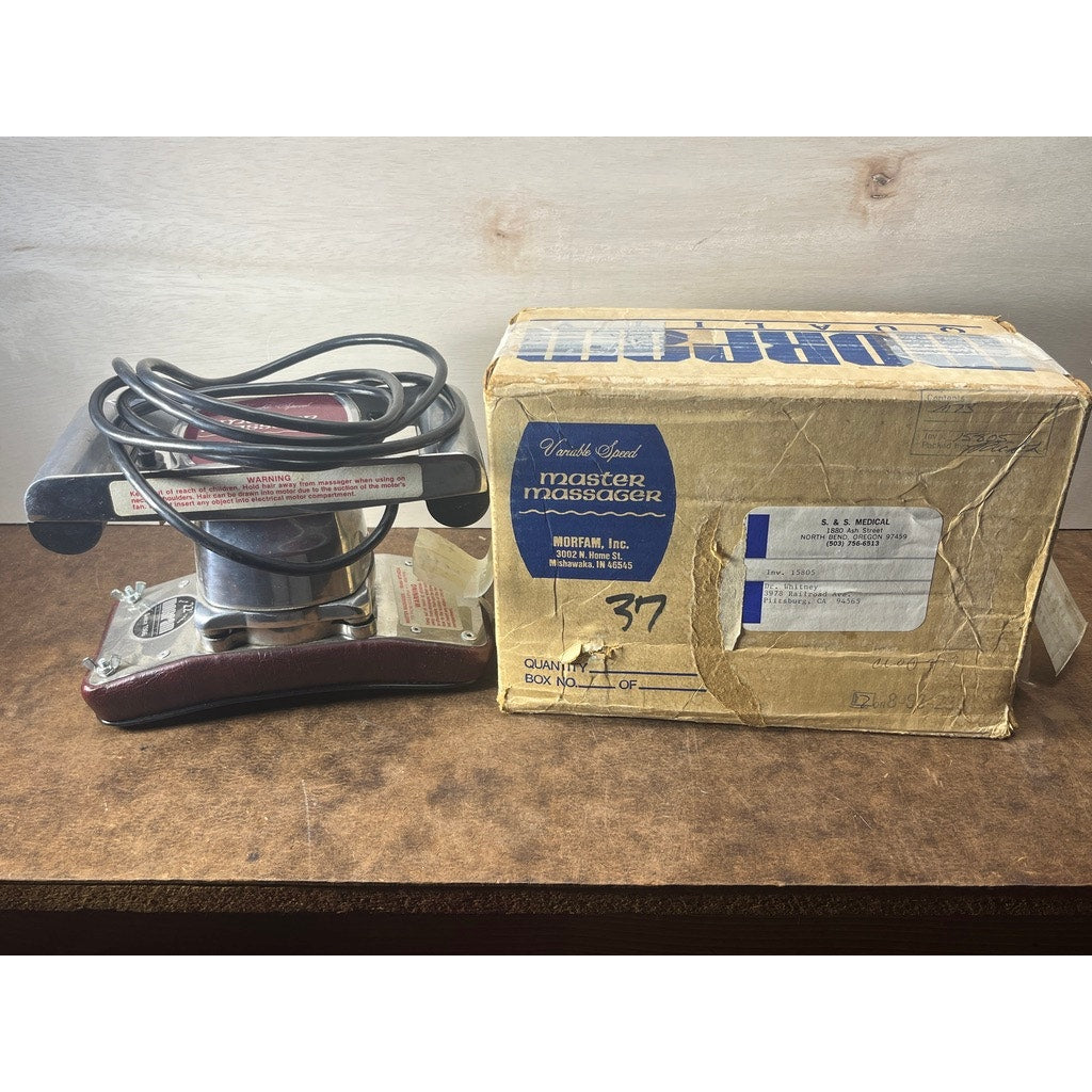 Vintage Morfam Master Massager Variable Speed with Original Box