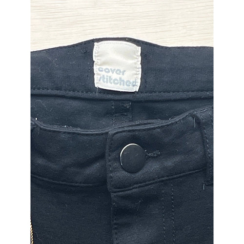 Cover Stitched Womens Black Skinny Pants Stretch Casual