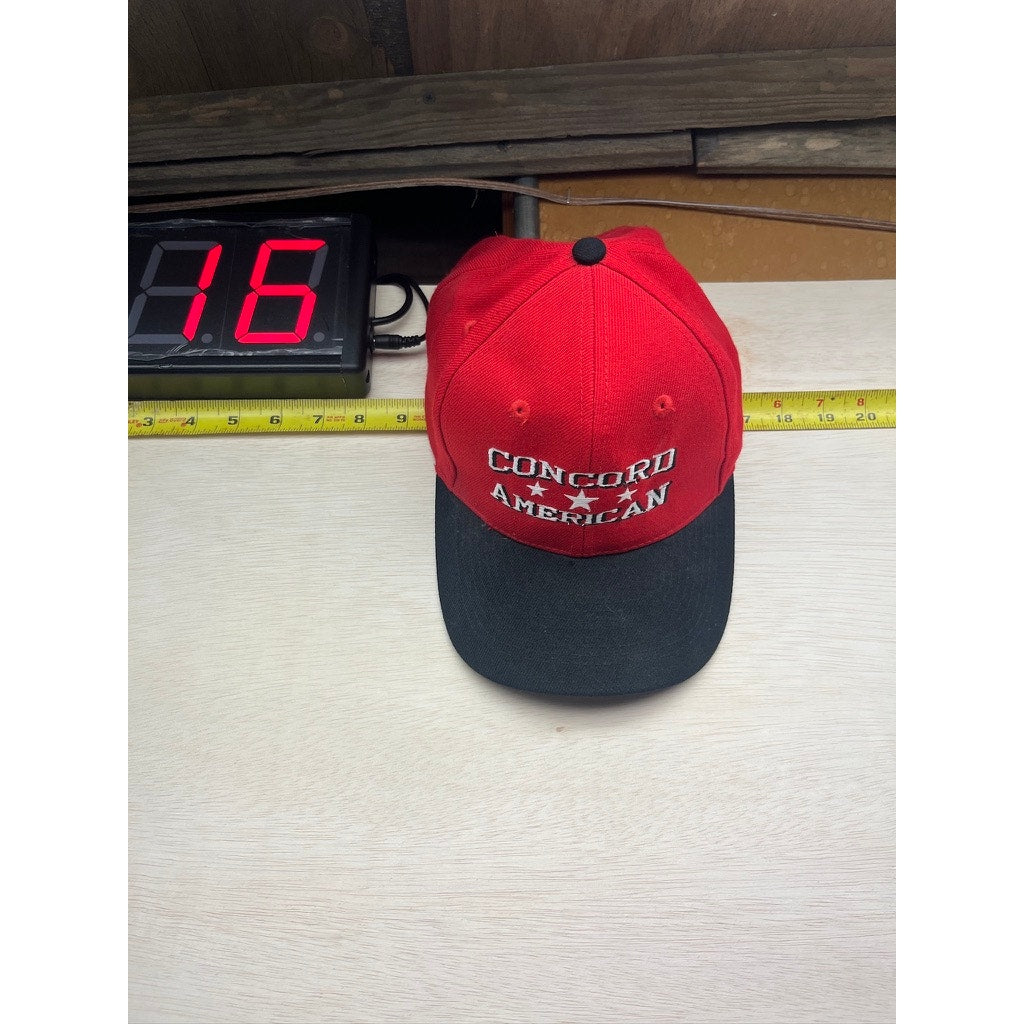 Concord American Little League Red Black Snapback Baseball Cap