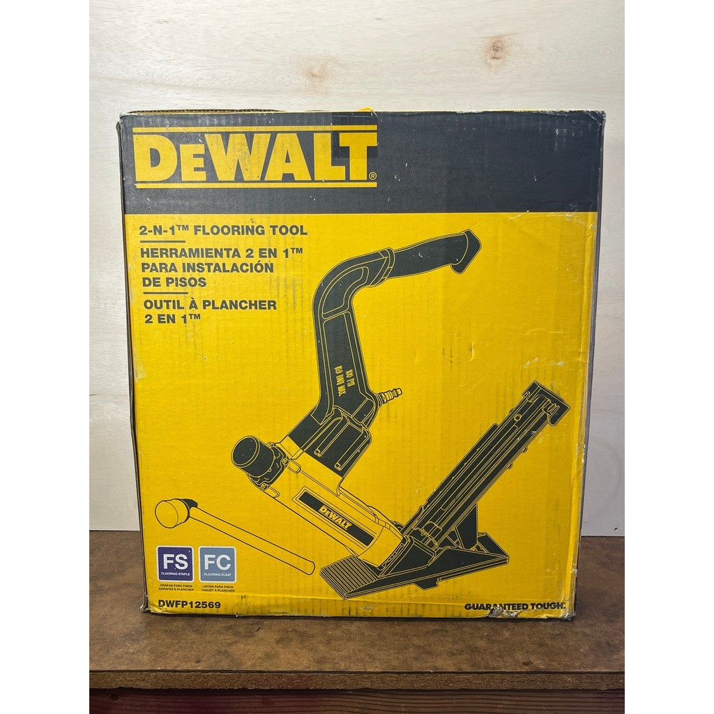 DEWALT DWFP12569 2-in-1 Pneumatic Flooring Tool Open Box