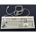 Vintage Mechanical Keyboard PS/2 Style Beige Full Size Wired Keyboard Coiled