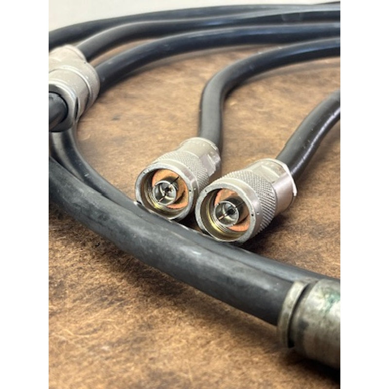 Lot of 6 RF Coax Cables N Type Style Connectors Black