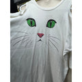 Fredericks of Hollywood White Cat Face Cold Shoulder Top One Size
