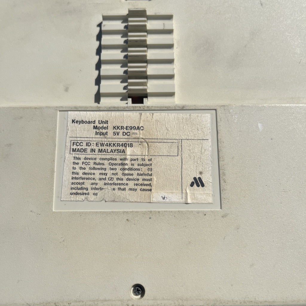 Vintage KKR-E99AC Mechanical Keyboard Made in Malaysia Untested Yellowed