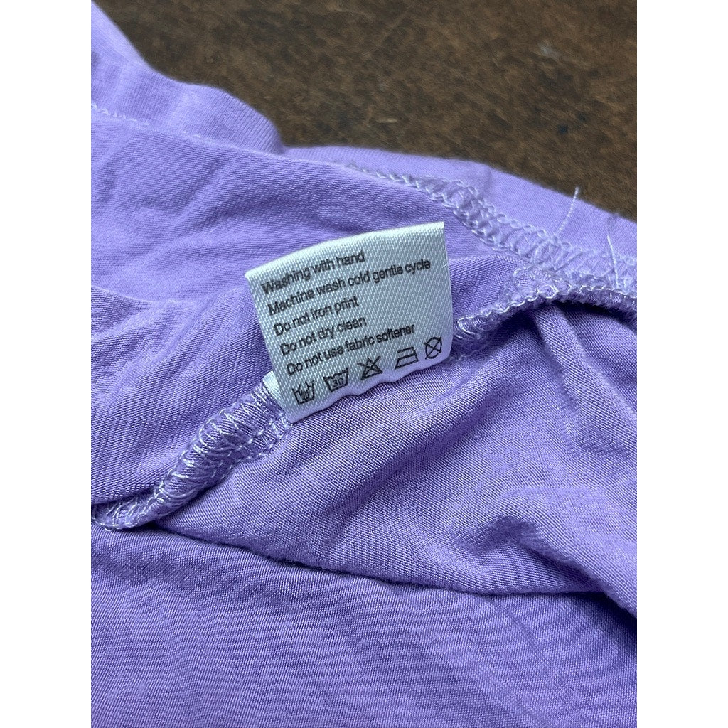 Womens Purple Sleeveless Mesh Back Tunic Top Size M
