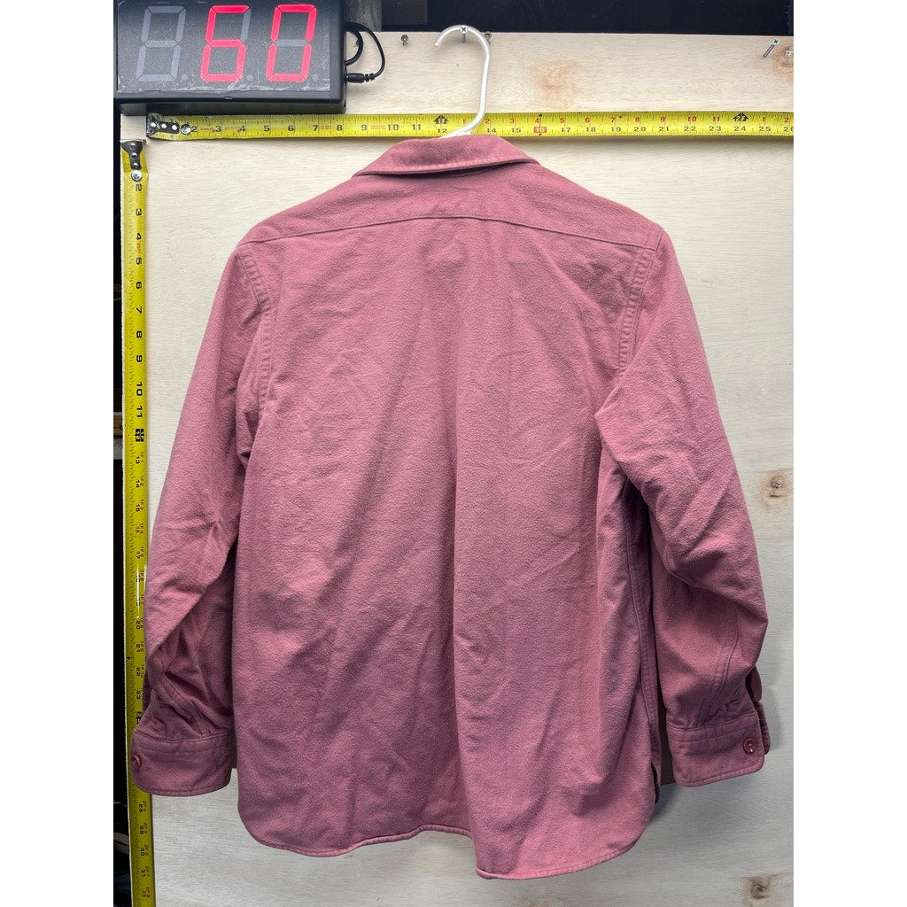 Vintage LL Bean Chamois Cloth Shirt Womens L Pink Made USA