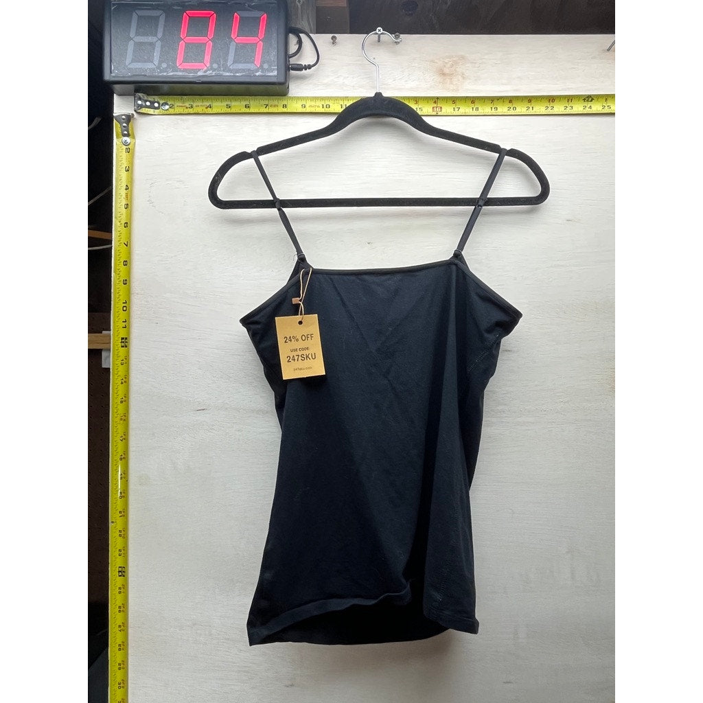 American Eagle Black Spaghetti Strap Cami Tank Top L w Sunglasses