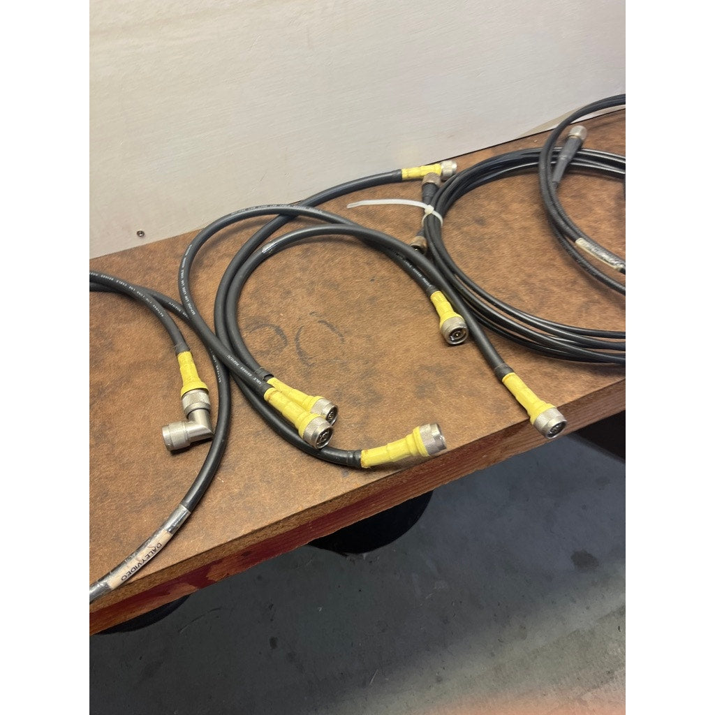 Lot of 6 RF Coax Cables N Type Style Connectors Mixed Lengths