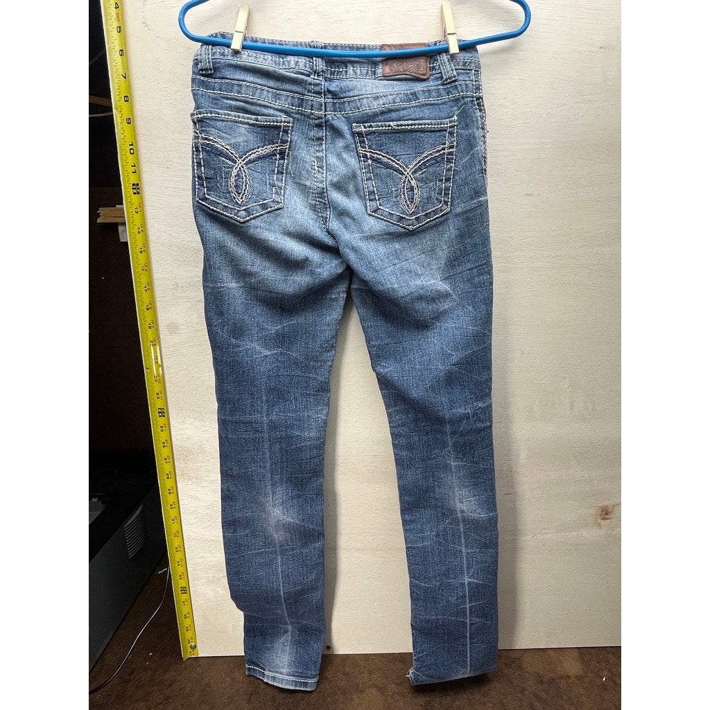 Paris Blues Womens Size 3 Distressed Stretch Bootcut Jeans