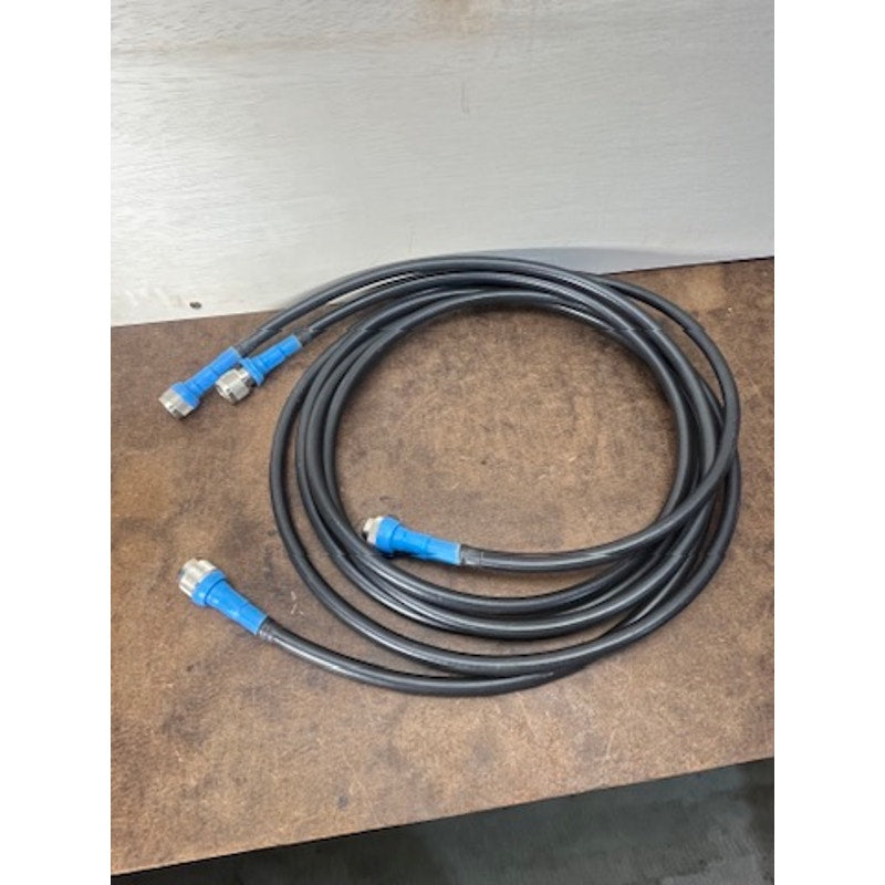 Lot of 2 8ft Low Loss Coax Cables N Type Male Connectors