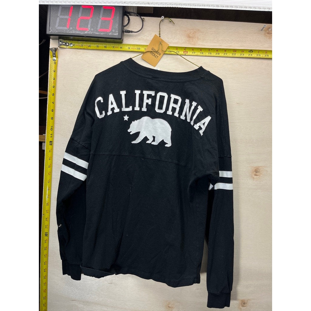 Dream Basics California Bear Womens Black Long Sleeve Shirt