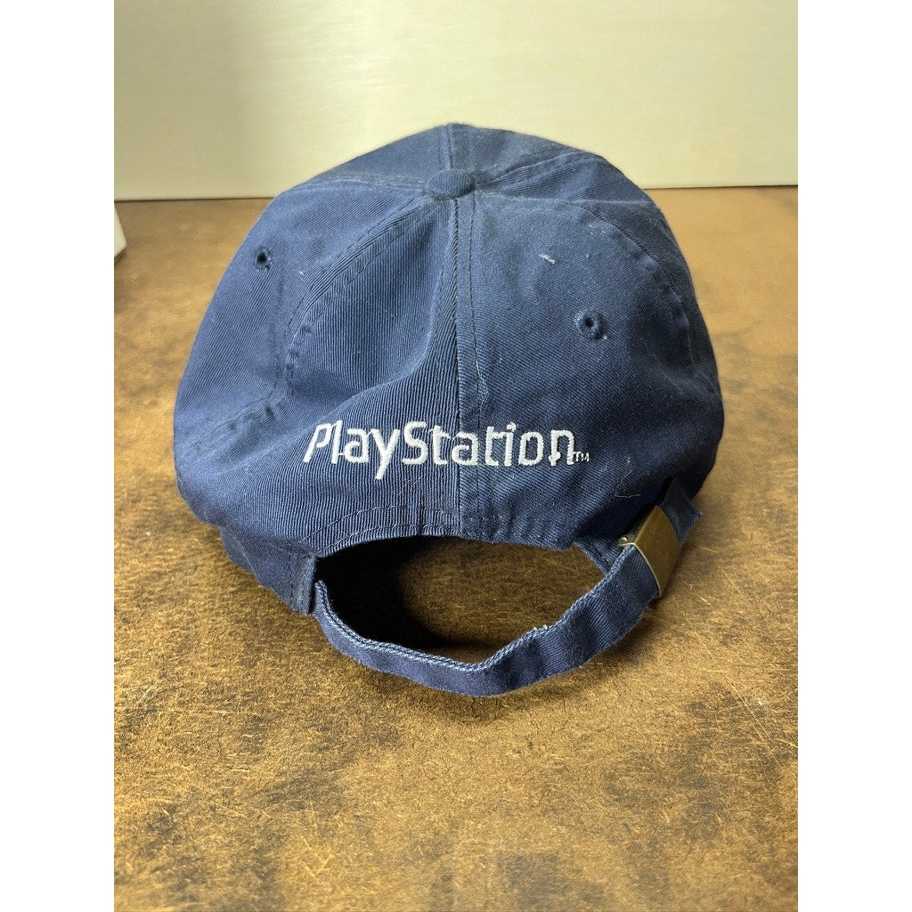 Vintage PlayStation Logo Navy Strapback Baseball Cap 2000s PS2 Era