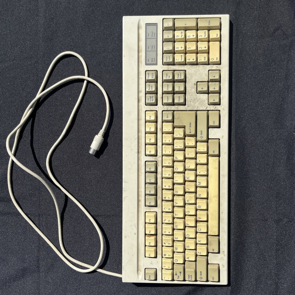 Vintage KKR-E99AC Mechanical Keyboard Made in Malaysia Untested Yellowed