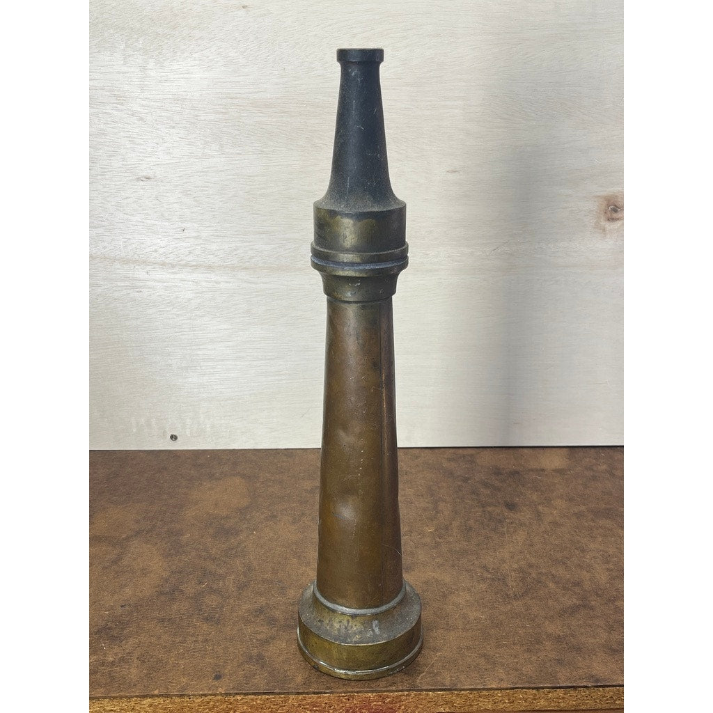 Vintage Brass Fire Hose Nozzle Firefighting Decor