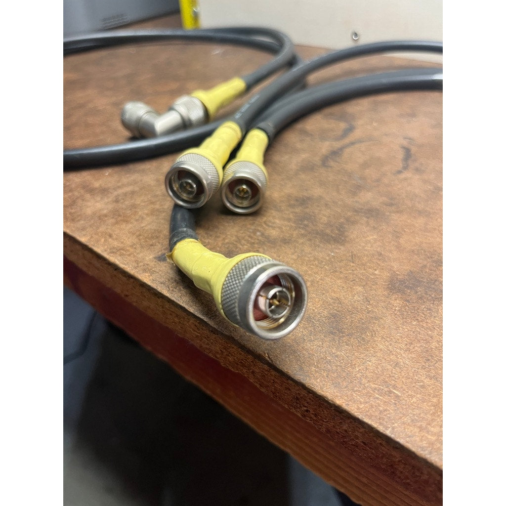 Lot of 6 RF Coax Cables N Type Style Connectors Mixed Lengths
