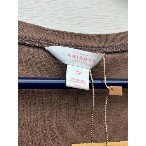 Arizona Jean Company Womens Brown V-Neck T-Shirt Size S