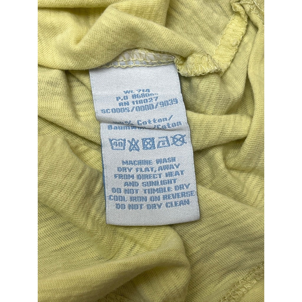 Boden Womens Yellow Green Short Sleeve Cotton T-Shirt Size L