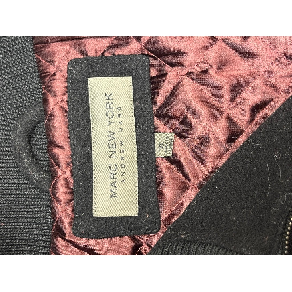 Marc New York Andrew Marc Black Quilted Lined Coat Mens XL