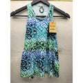 Faded Glory Girls Blue Green Floral Sleeveless Dress Size S 6/6X