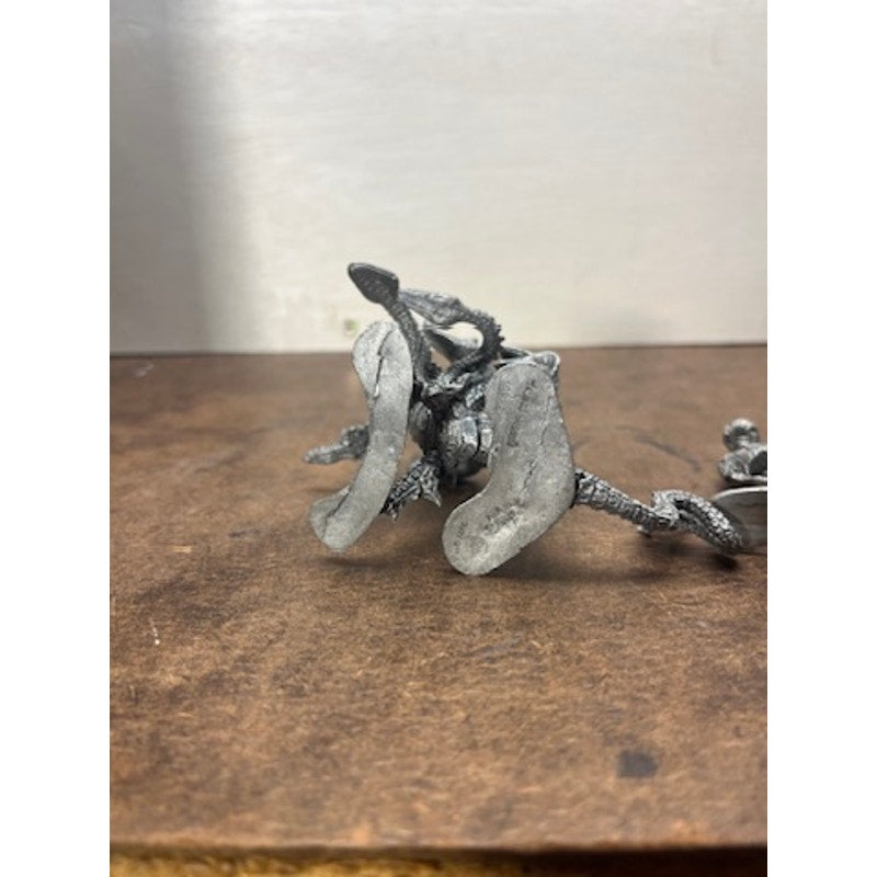 Vintage Pewter Fantasy Miniatures Lot Dragons Skeleton D&D