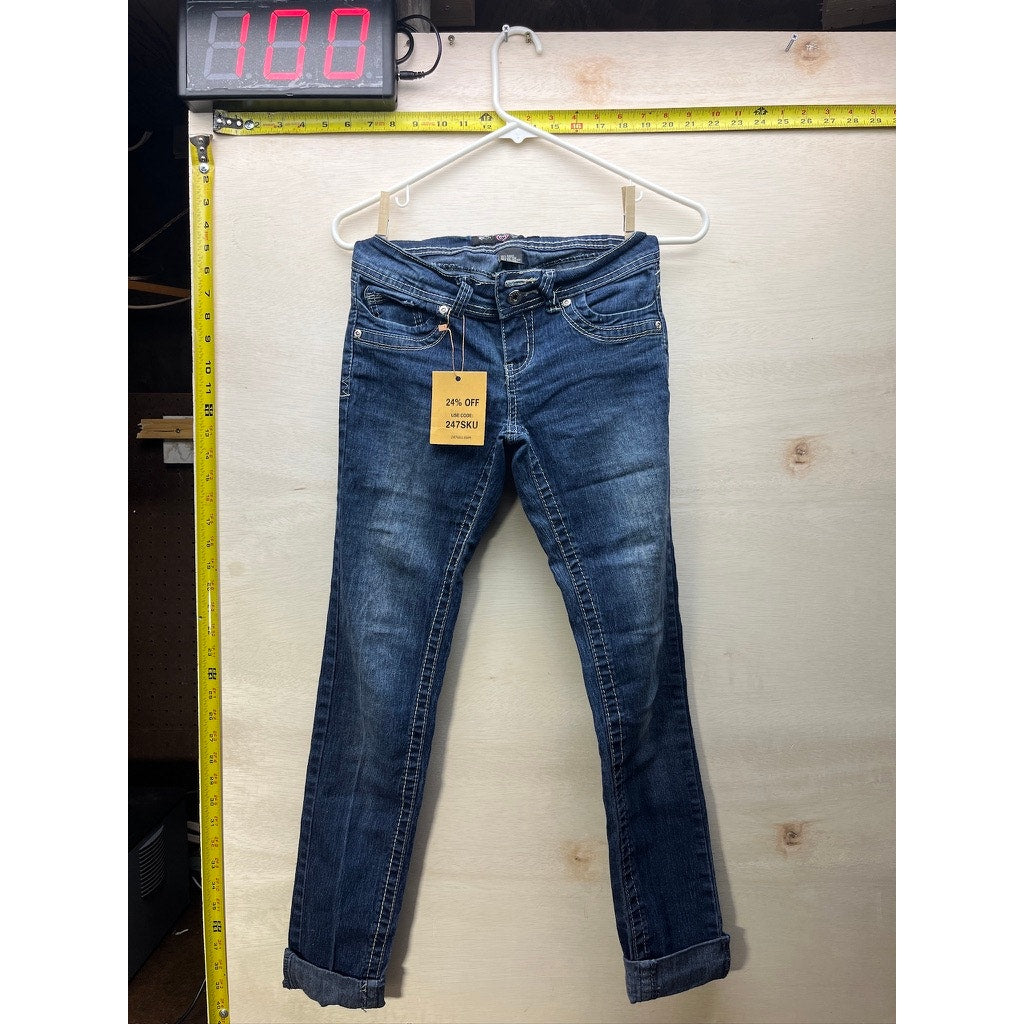 Forever Young Womens Size 3 Stretch Cuffed Skinny Jeans