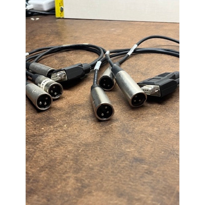 Lot of 3 D Sub to XLR Audio Video Breakout Cables Bundle