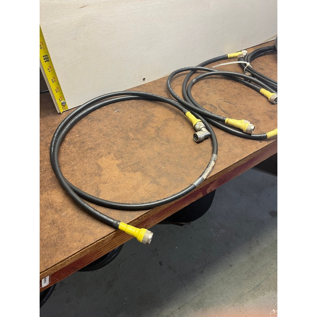 Lot of 6 RF Coax Cables N Type Style Connectors Mixed Lengths