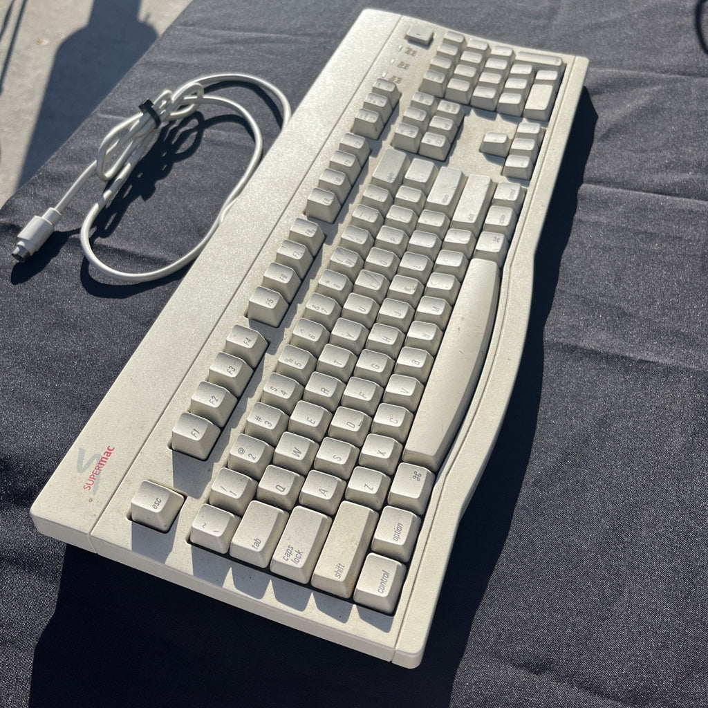 Vintage SuperMac ACK-310 Apple Macintosh ADB Keyboard Beige Made in Taiwan