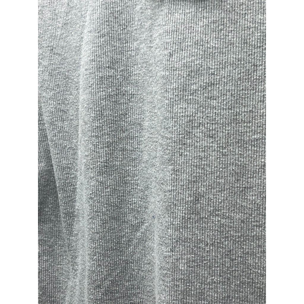 Ten Stories Up Womens Gray Ribbed Short Sleeve T-Shirt Size L