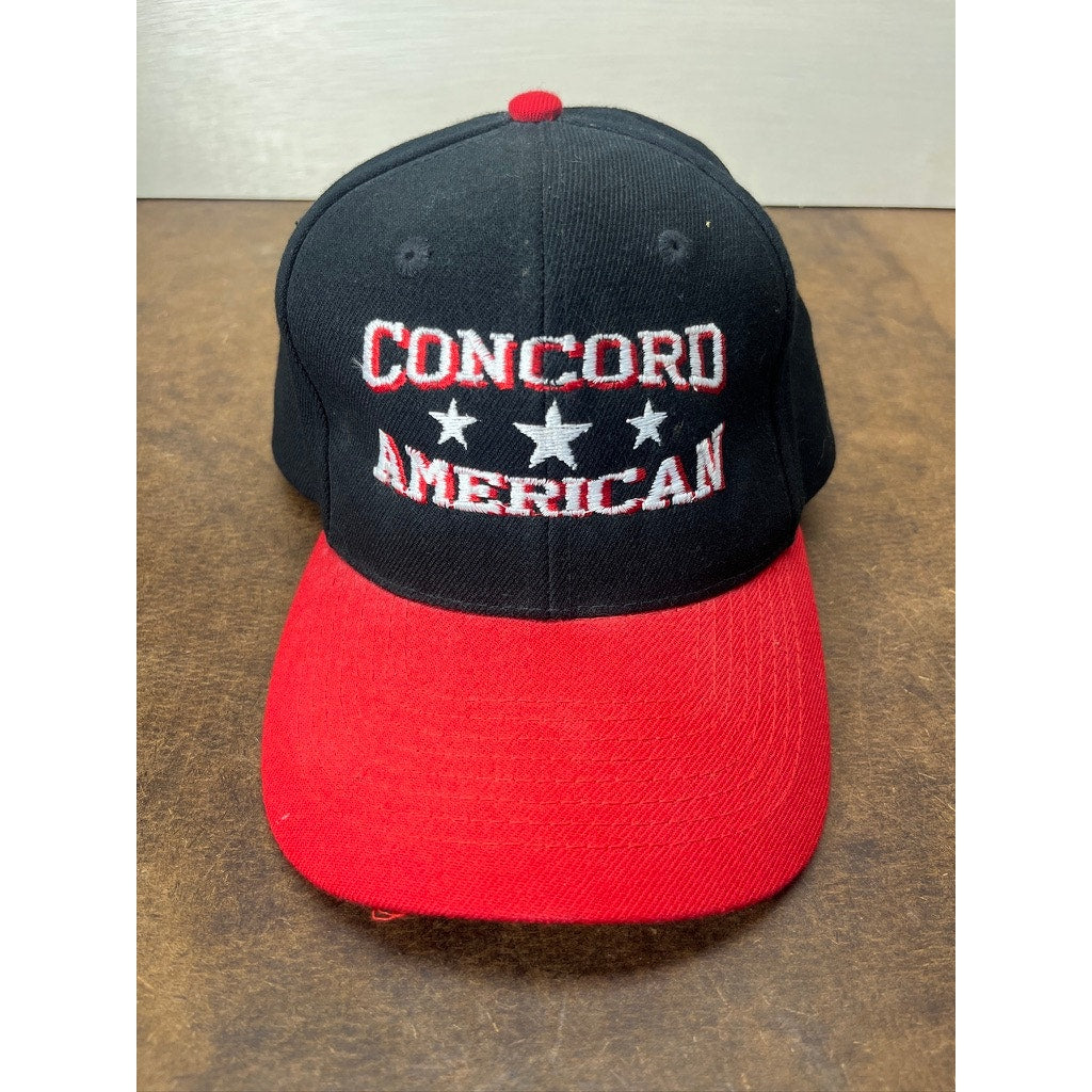 Concord American Little League Black Red Snapback Baseball Cap Hat