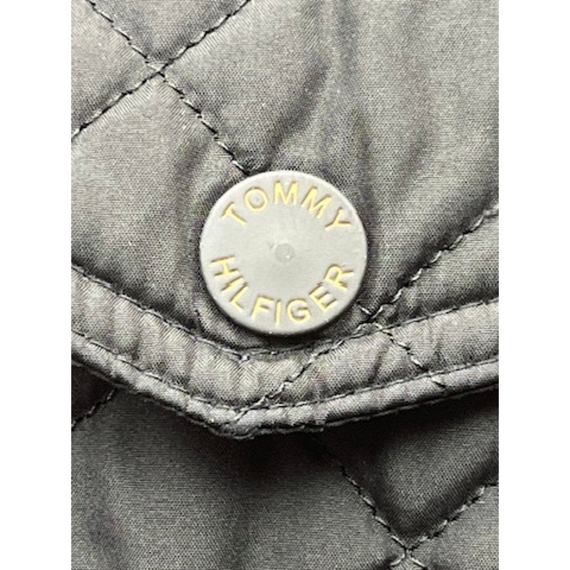 Tommy Hilfiger Womens Black Quilted Jacket Size S Four Pocket