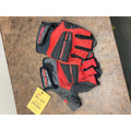 Firm Grip Fingerless Work Gloves Red Black Size XL