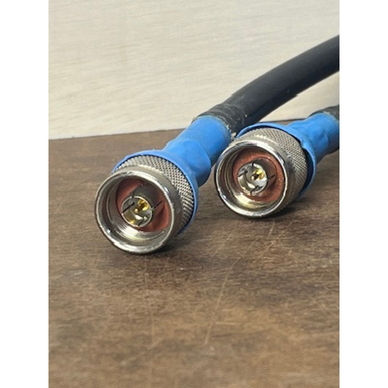 Lot of 2 8ft Low Loss Coax Cables N Type Male Connectors