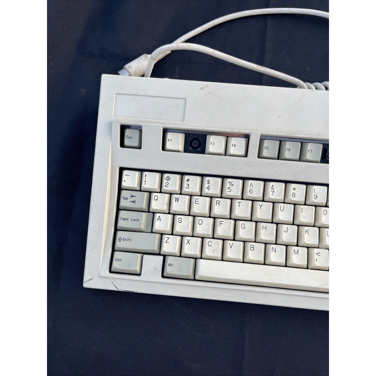 Vintage 83A3SE Keyboard Made In USA Mechanical Computer Keyboard Coiled Cable