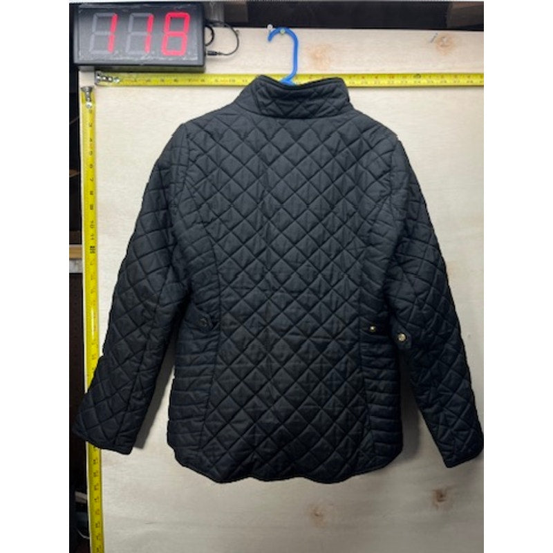 Tommy Hilfiger Womens Black Quilted Jacket Size S Four Pocket
