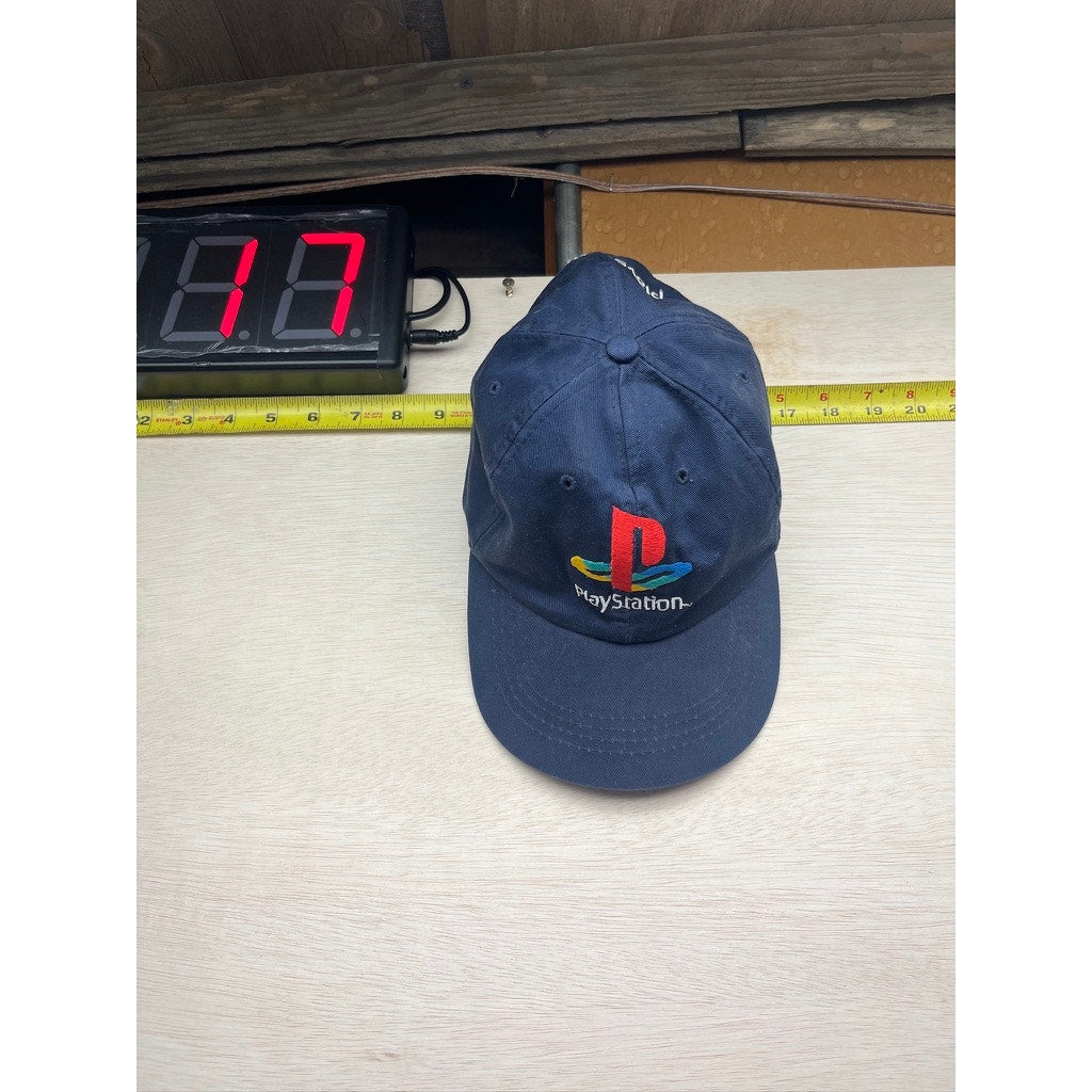 Vintage PlayStation Logo Navy Strapback Baseball Cap late 90s