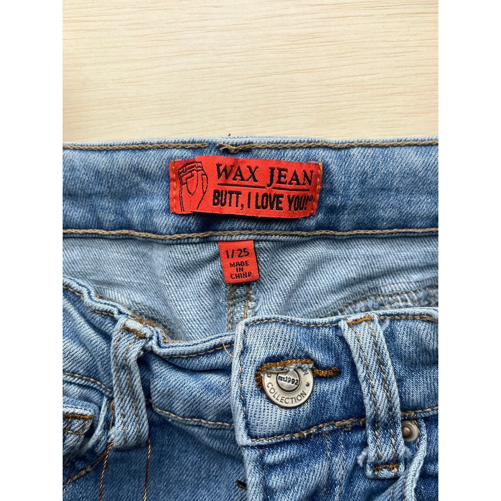 Wax Jean Butt I Love You Womens 1/25 Distressed Skinny Jeans
