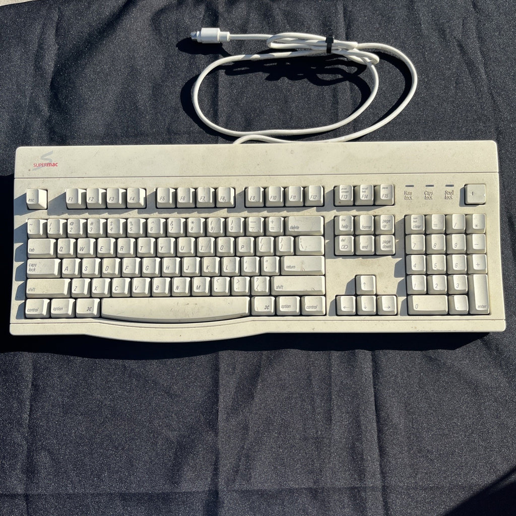 Vintage SuperMac ACK-310 Apple Macintosh ADB Keyboard Beige Made in Taiwan