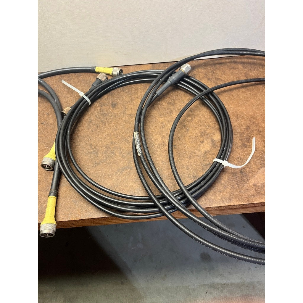 Lot of 6 RF Coax Cables N Type Style Connectors Mixed Lengths