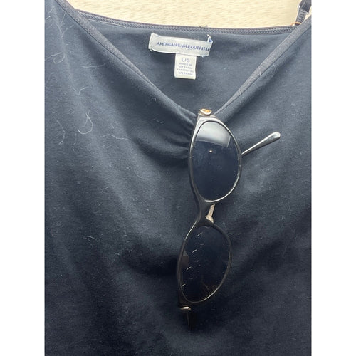 American Eagle Black Spaghetti Strap Cami Tank Top L w Sunglasses