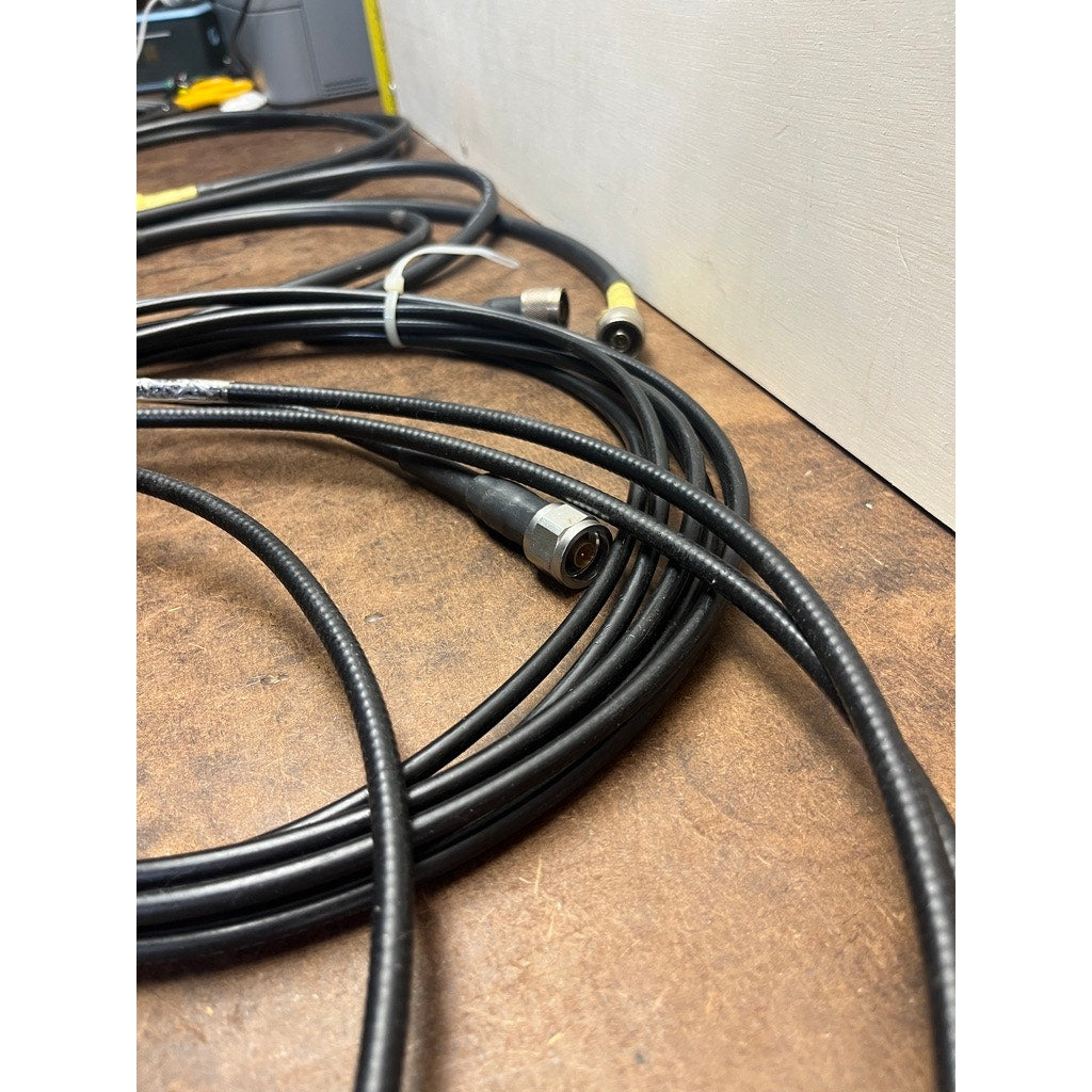 Lot of 6 RF Coax Cables N Type Style Connectors Mixed Lengths