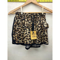 Women's Leopard Print Athletic Running Shorts Drawstring Size 6