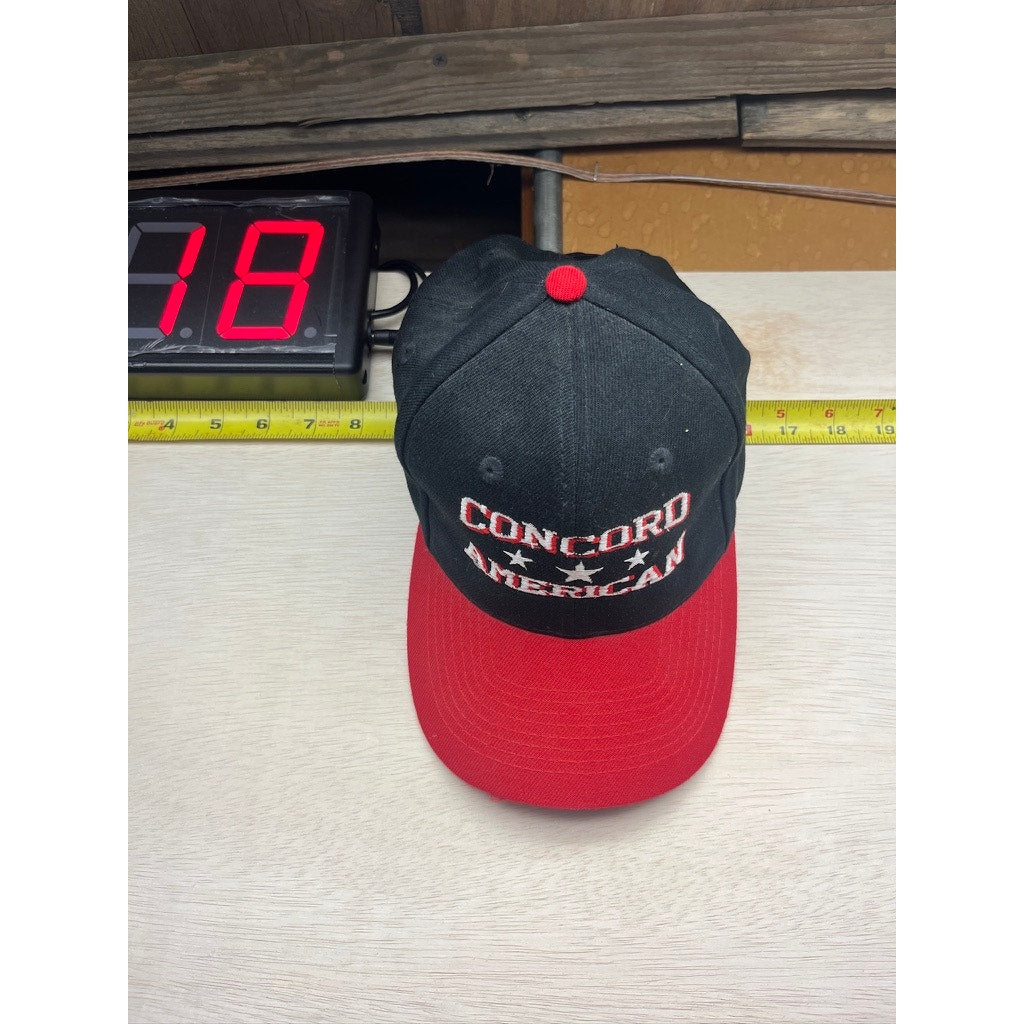 Concord American Little League Black Red Snapback Baseball Cap Hat
