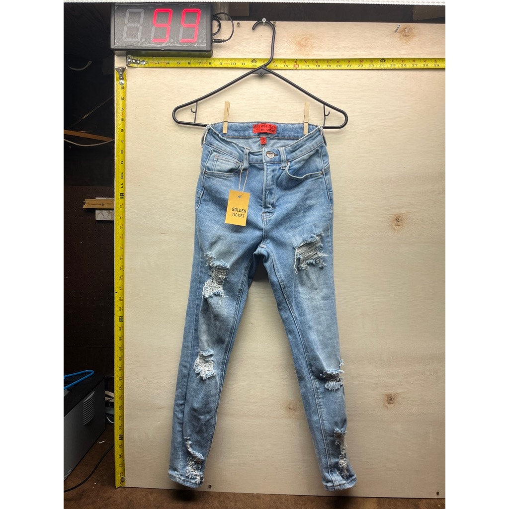 Wax Jean Butt I Love You Womens 1/25 Distressed Skinny Jeans
