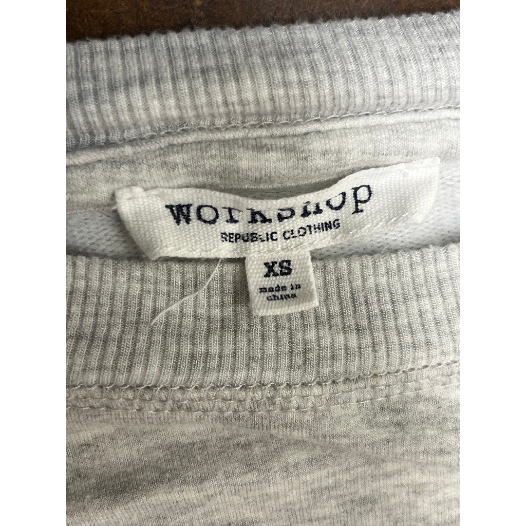 Workshop Republic Clothing Womens Gray Sweatshirt Tunic Size XS