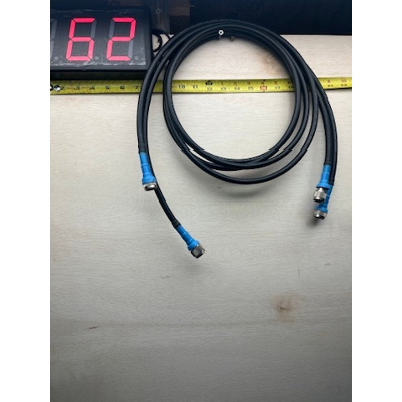Lot of 2 8ft Low Loss Coax Cables N Type Male Connectors
