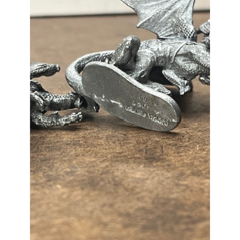 Vintage Pewter Fantasy Miniatures Lot Dragons Skeleton D&D