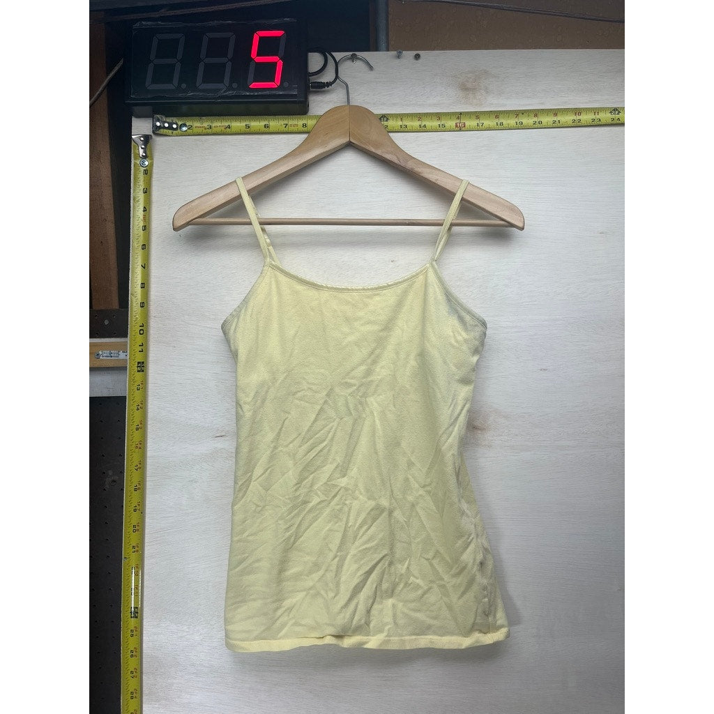 No Boundaries Womens M Yellow Cami Tank Top Adjustable Straps